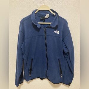 The North Face Men's Deep Blue Fleece Zip Up Jacket Size Large